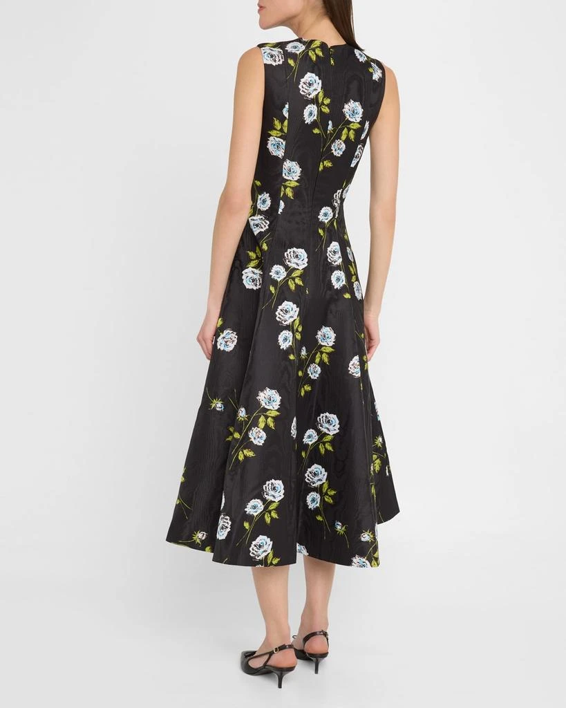 Emilia Wickstead Mara Floral-Print Faille Sleeveless Midi Dress 3