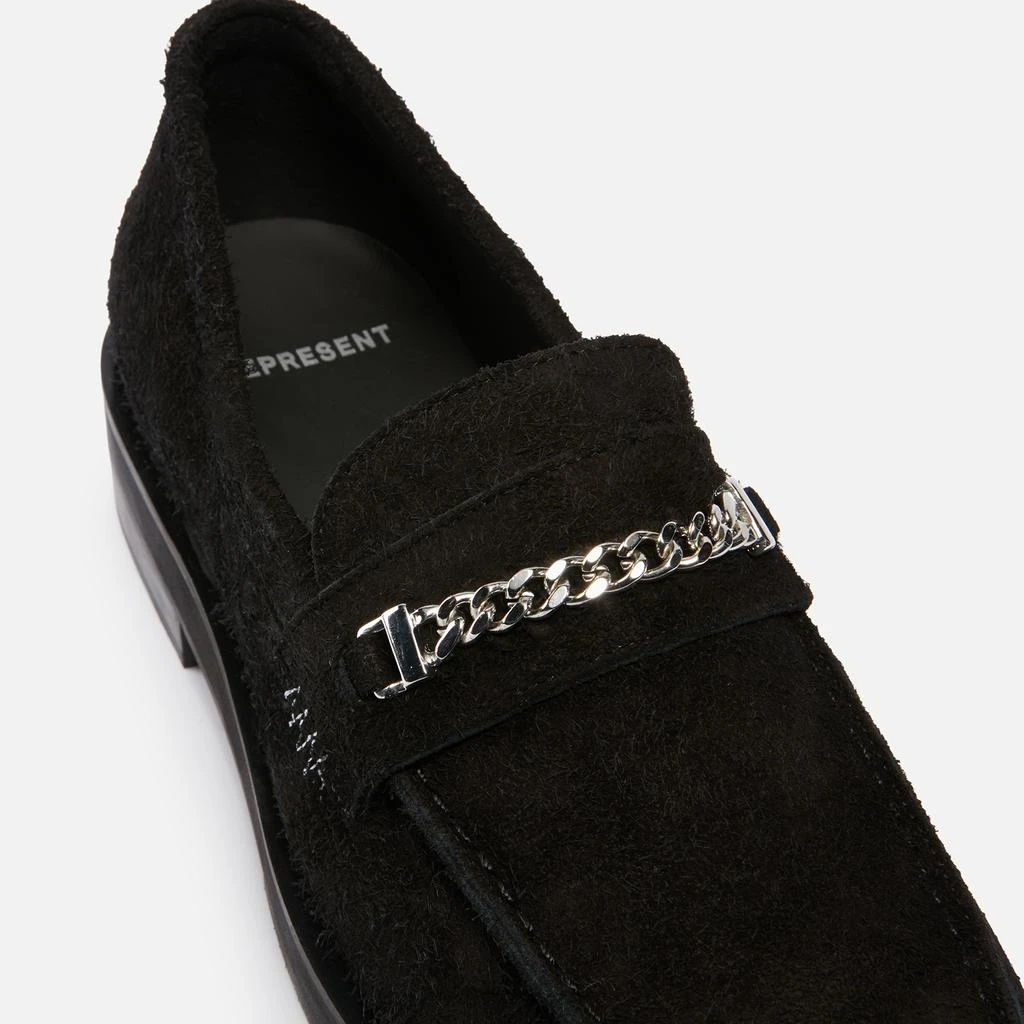 REPRESENT REPRESENT Chain-Embellished Suede Loafers 3