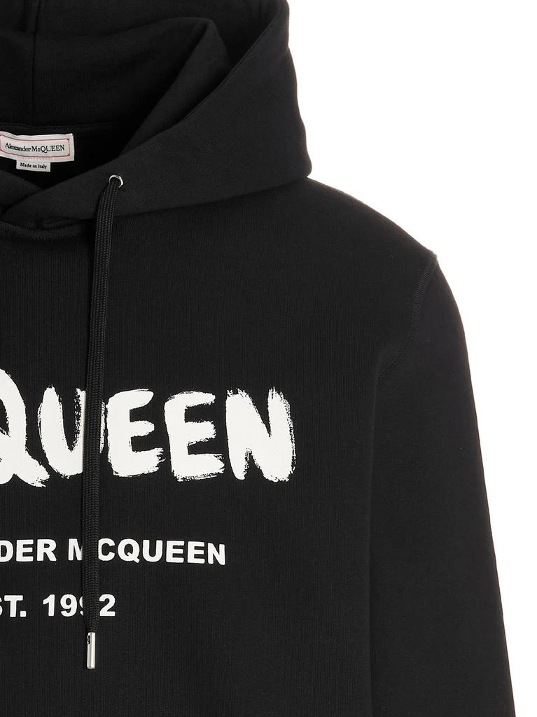 Alexander McQueen Alexander McQueen Logo Printed Drawstring Hoodie 3