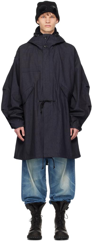 Junya Watanabe Navy C.P. Company Edition Denim Coat