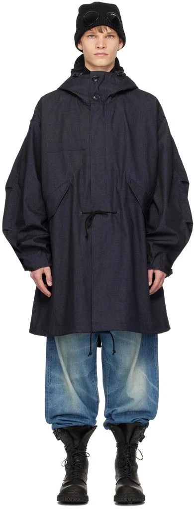 Junya Watanabe Navy C.P. Company Edition Denim Coat 1