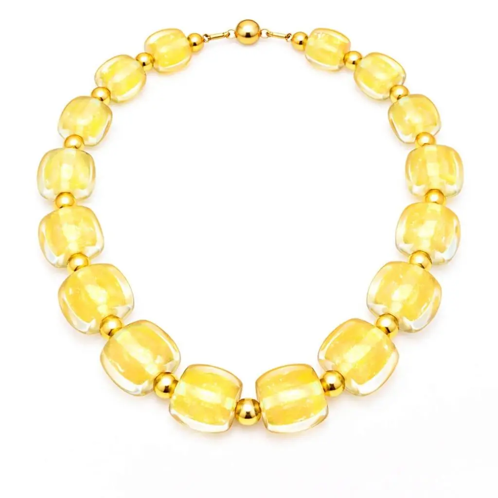 Gold & Honey Gold & Honey - Women's For Brunch Beaded Lucite Necklace