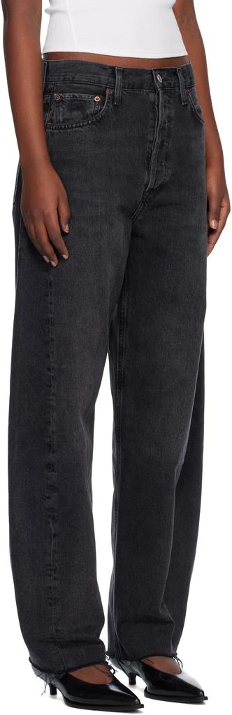 AGOLDE Black Luna High Rise Pieced Taper Jeans 2