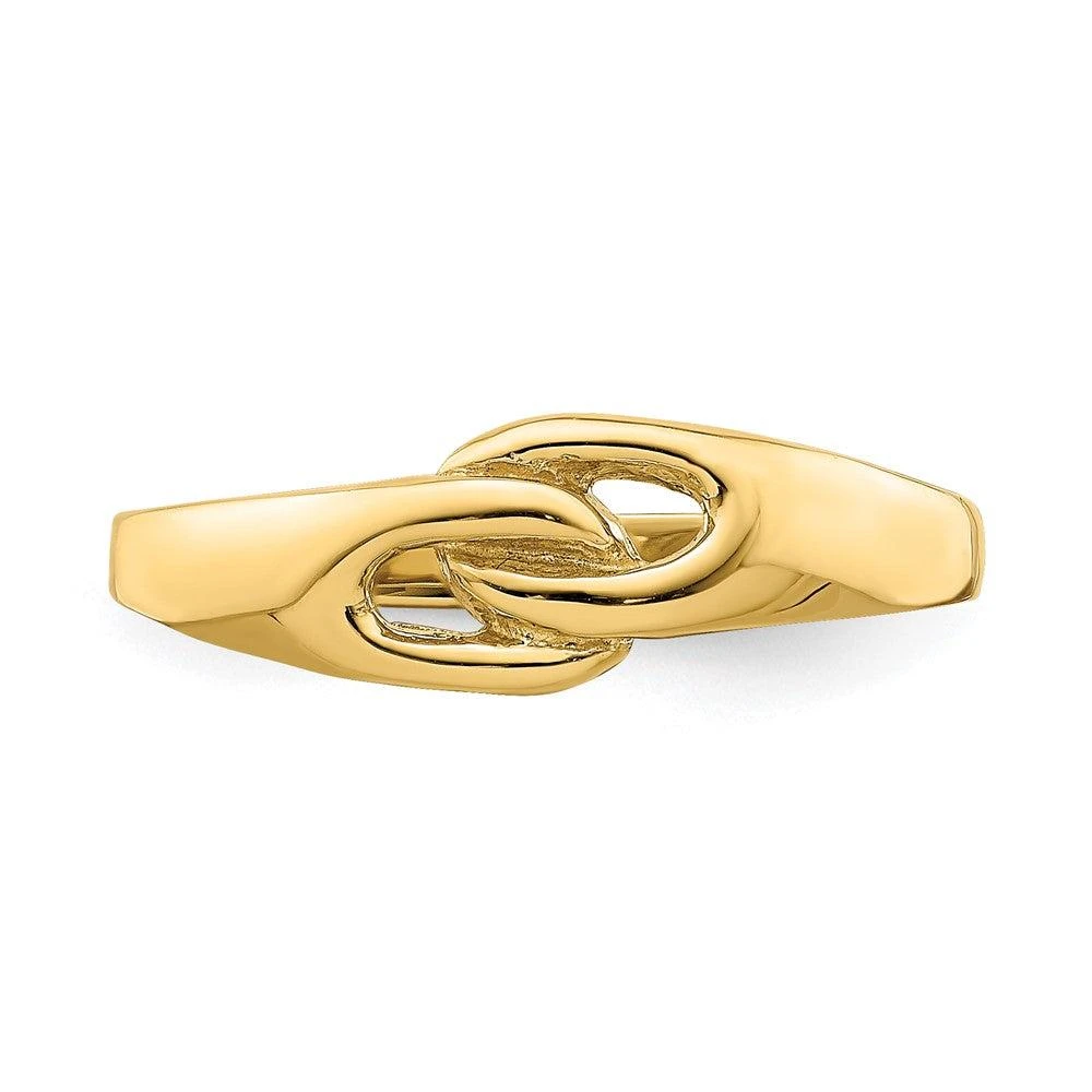 Diamond2Deal 14k Yellow Gold Free Form Knot Ring 5