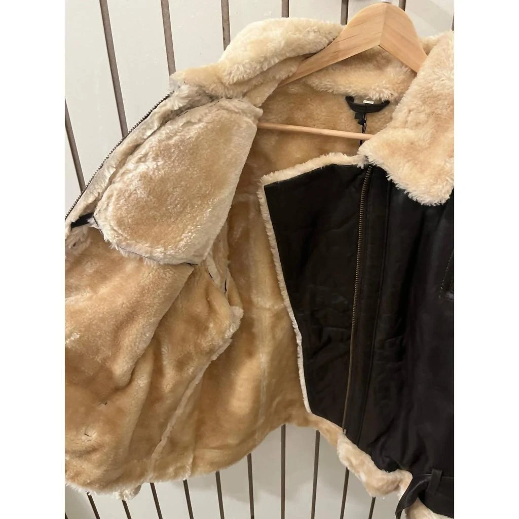 ANGEL Angel - Women
s Genuine Leather Sherling Jacket 3