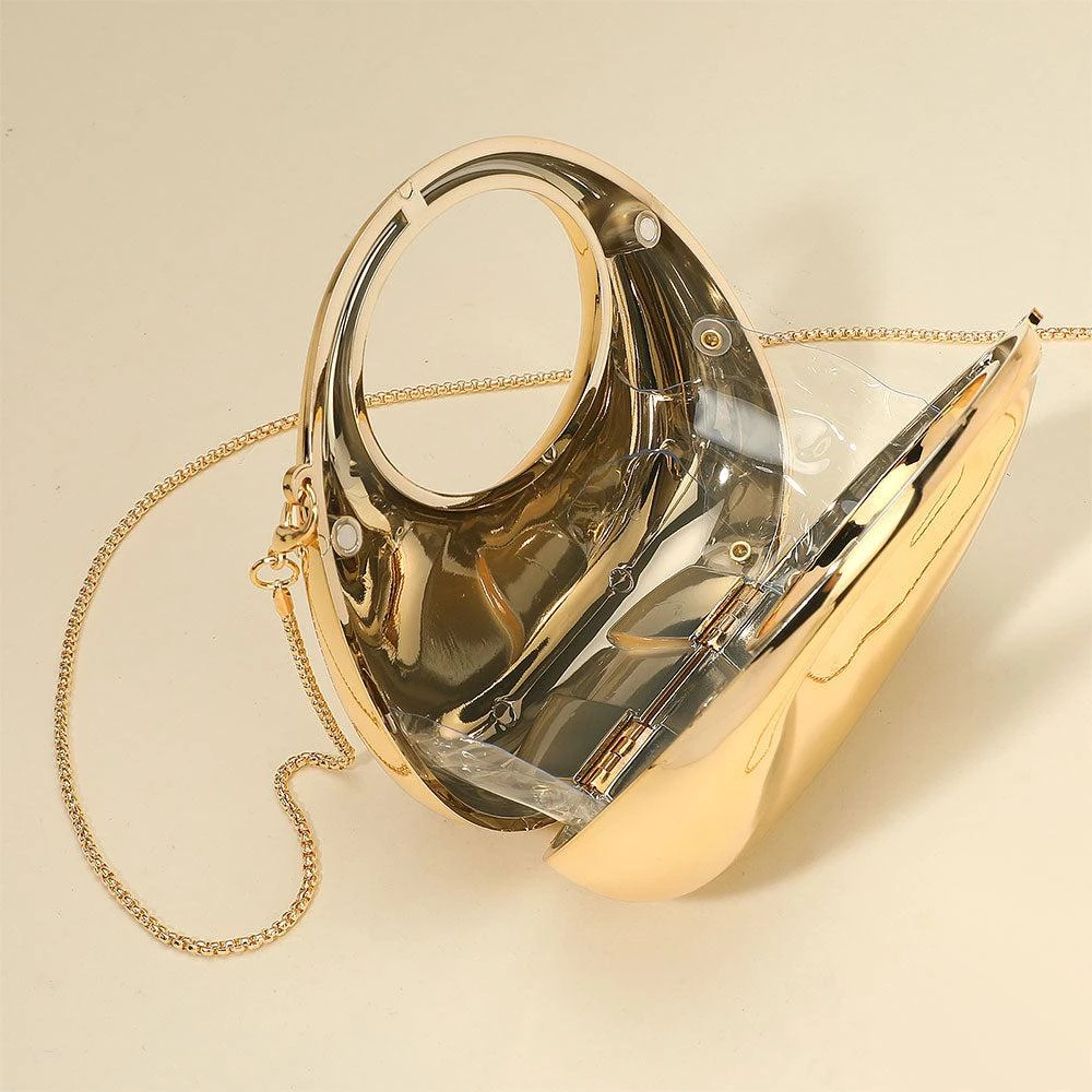 FASHNZFAB Modern Round Hardcase Mini Clutch Bag Crossbody Bag 2