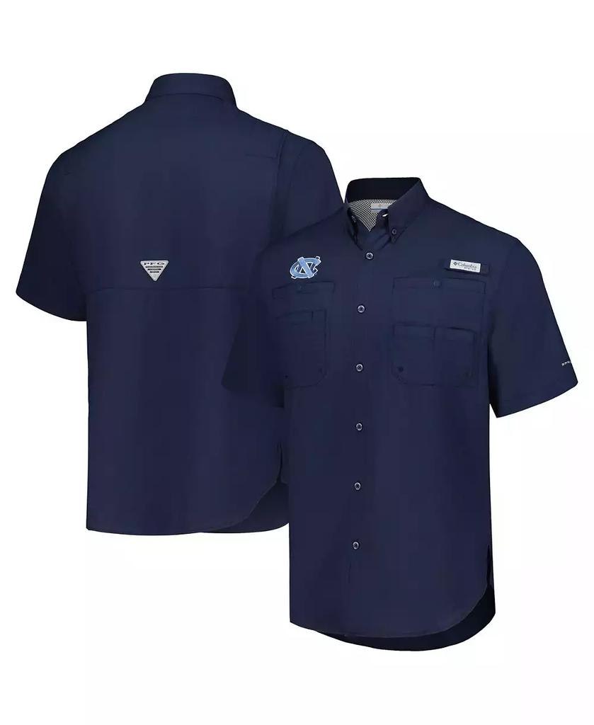 Columbia Men's Navy North Carolina Tar Heels PFG Tamiami Omni-Shade Button-Down Shirt