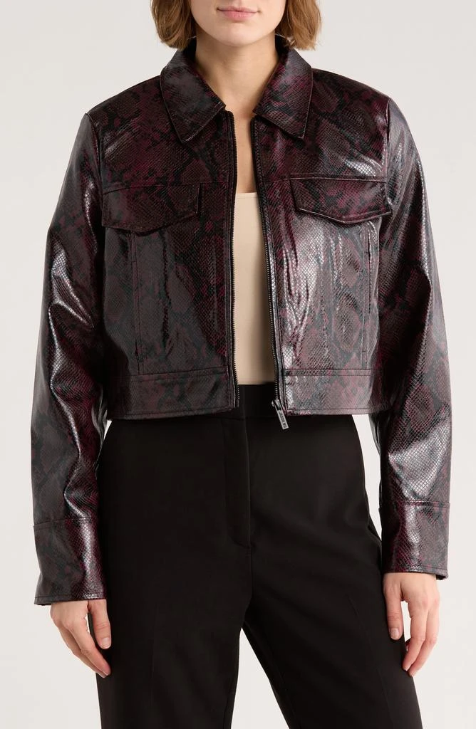 Jason Wu Faux Leather Full Zip Jacket