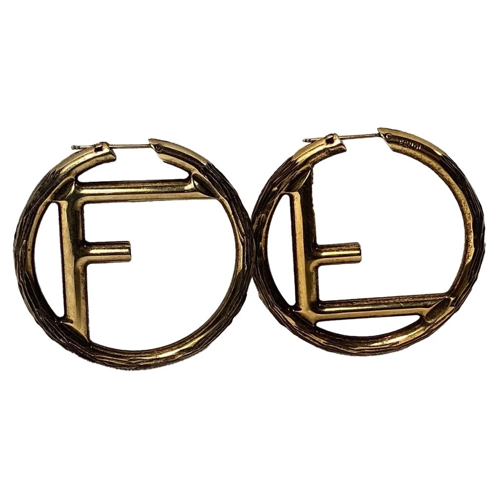 Fendi F is  Hoop Earrings in Gold Metal 1