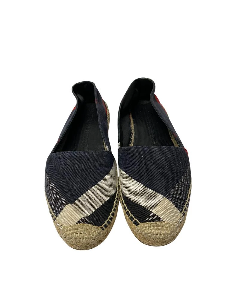 Burberry Checked Espadrilles in Navy Blue Canvas 2