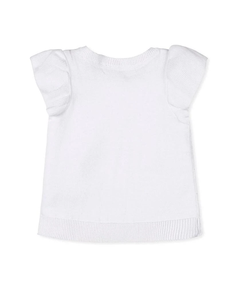 Hope & Henry Girls' Organic Ruffle Sleeve Pointelle Sweater - Little Kid, Big Kid 5
