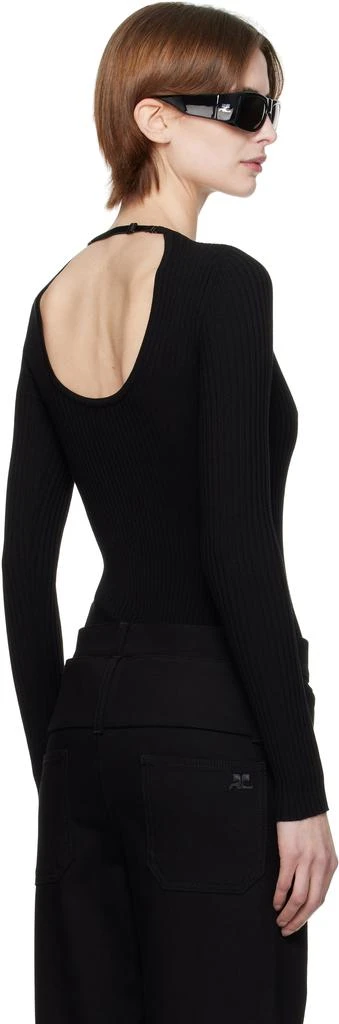 Courrèges Black Lingerie Detail Knitted Sweater 3