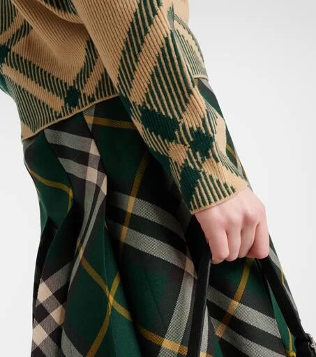 Burberry Burberry Check wool-blend cardigan 6