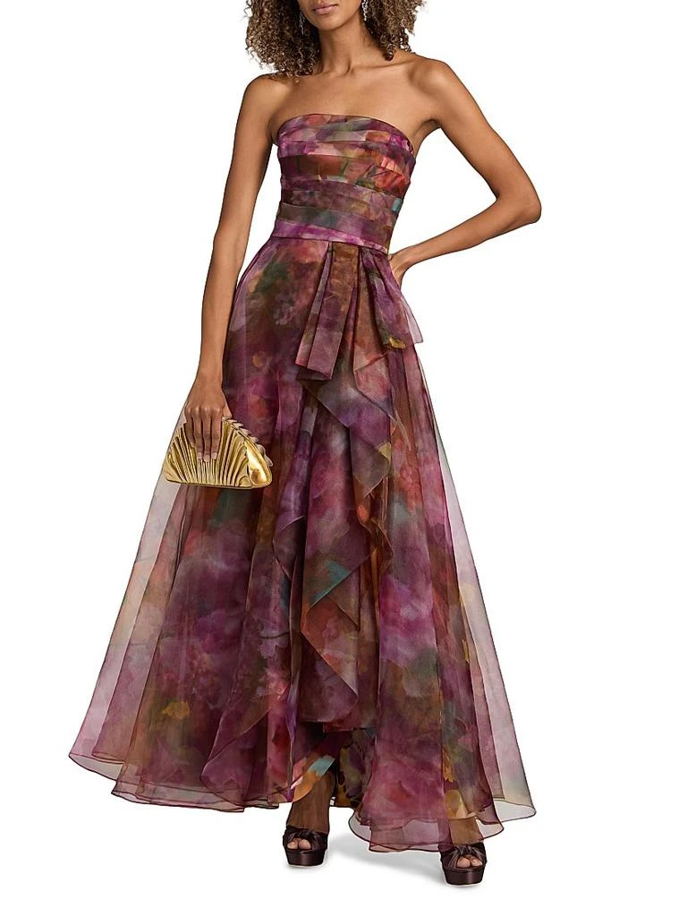 Theia Floria Organza Strapless Gown 3