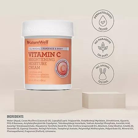 NatureWell NatureWell Vitamin C Brightening Moisture Cream, 16 oz.