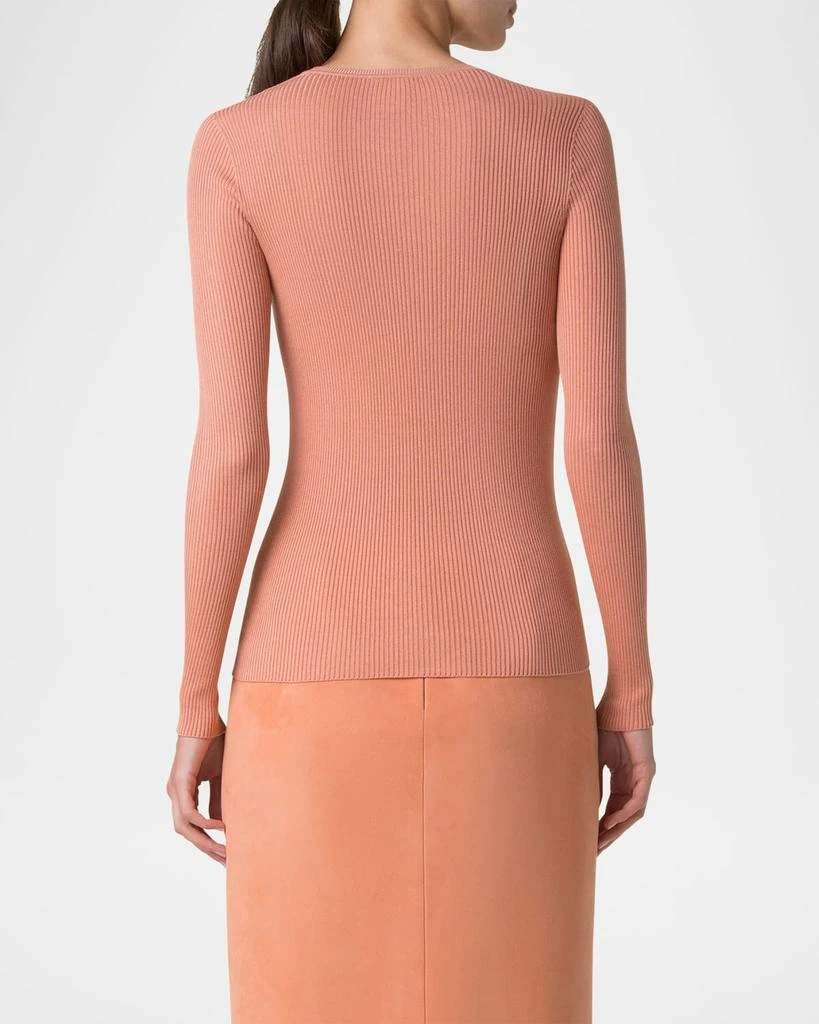 Akris Fitted Rib-Knit Sweater 3