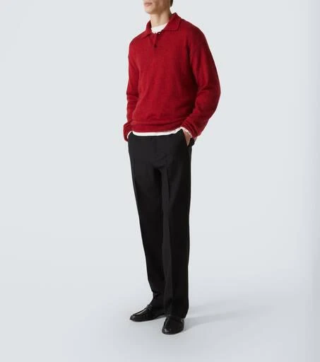 The Row Gere silk and mohair tweed polo sweater 2