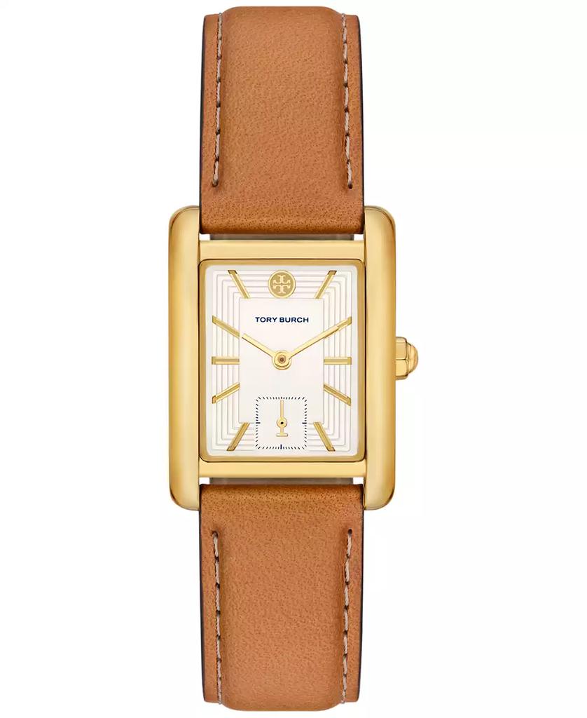 Tory Burch Women's The Eleanor Luggage Leather Strap Watch 25mm