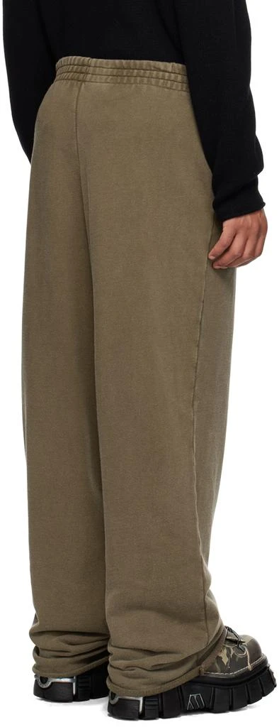 We11done Khaki Embroidered Sweatpants 3