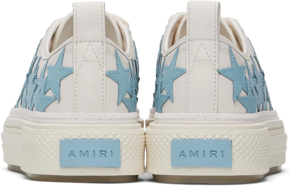 AMIRI White & Blue Stars Court Low Sneakers 2