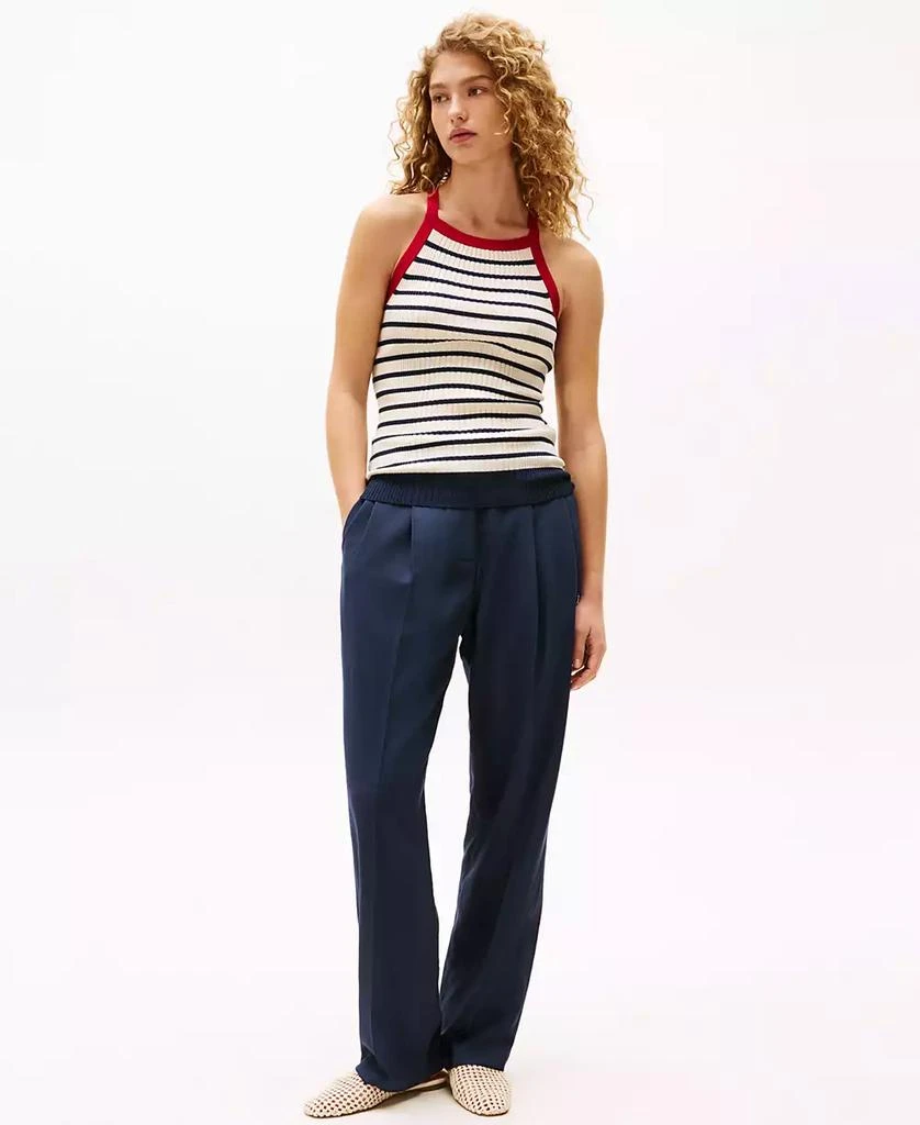 Tommy Hilfiger x Sofia Richie Grainge Women's Striped Cross-Back Sweater Tank Top 1