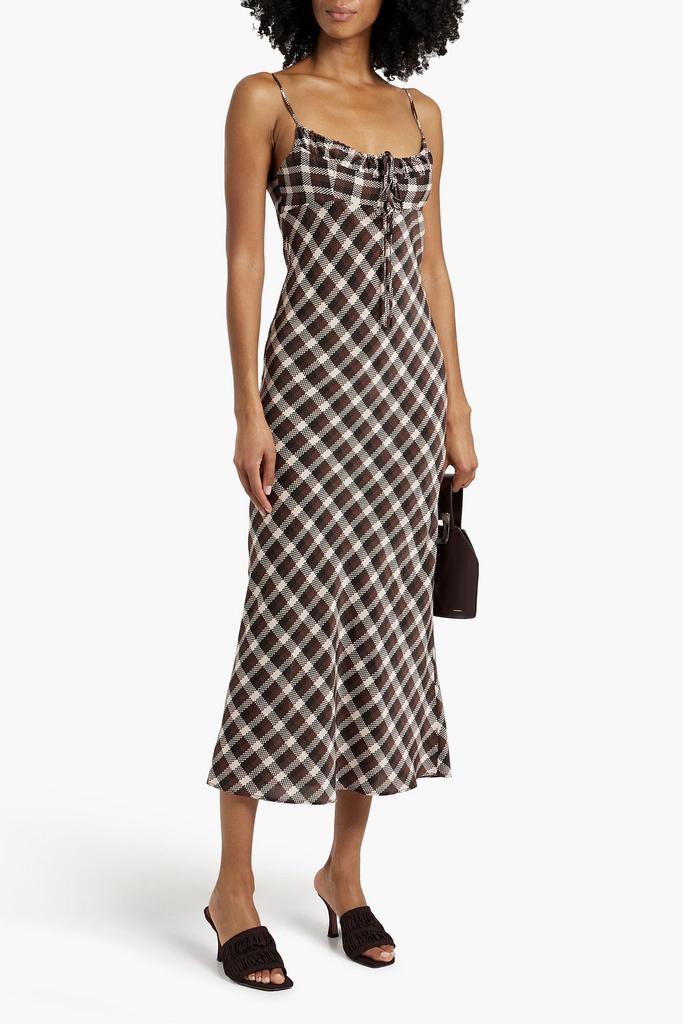 Bec & Bridge Chiara checked crepe midi dress