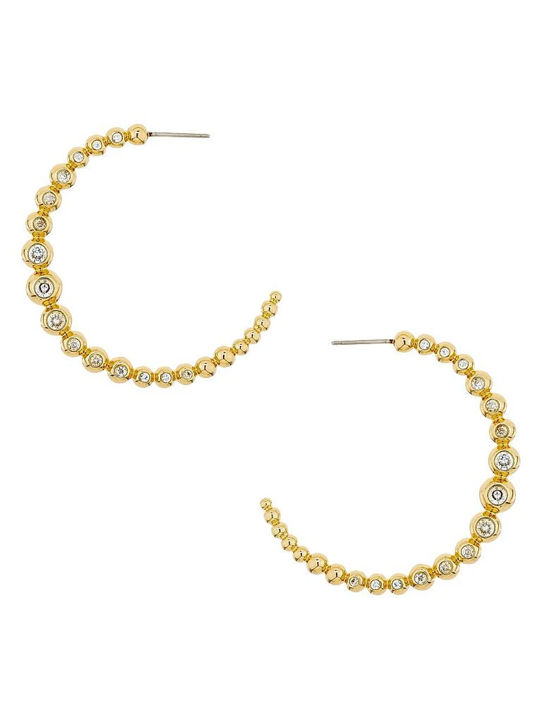 Ramy Brook Juliette Goldtone 
Crystal Hoop Earrings