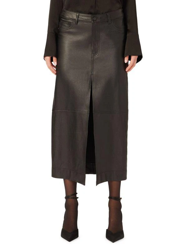 DL1961 Asra Leather Midi-Skirt 1