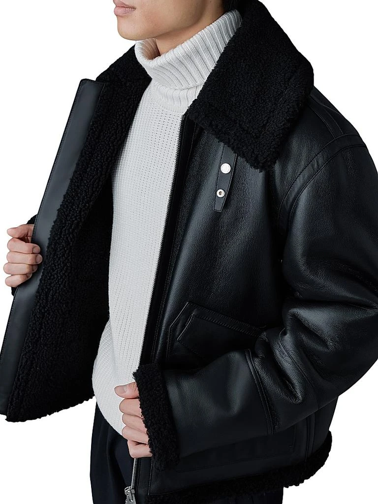 Mackage Atlas Shearling & Leather Aviator Jacket 6