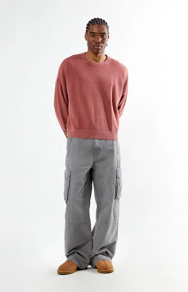 PacSun Red Textured Crew Neck Sweater 5