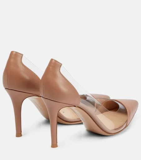 Gianvito Rossi Plexi 85 leather and PVC pumps 3