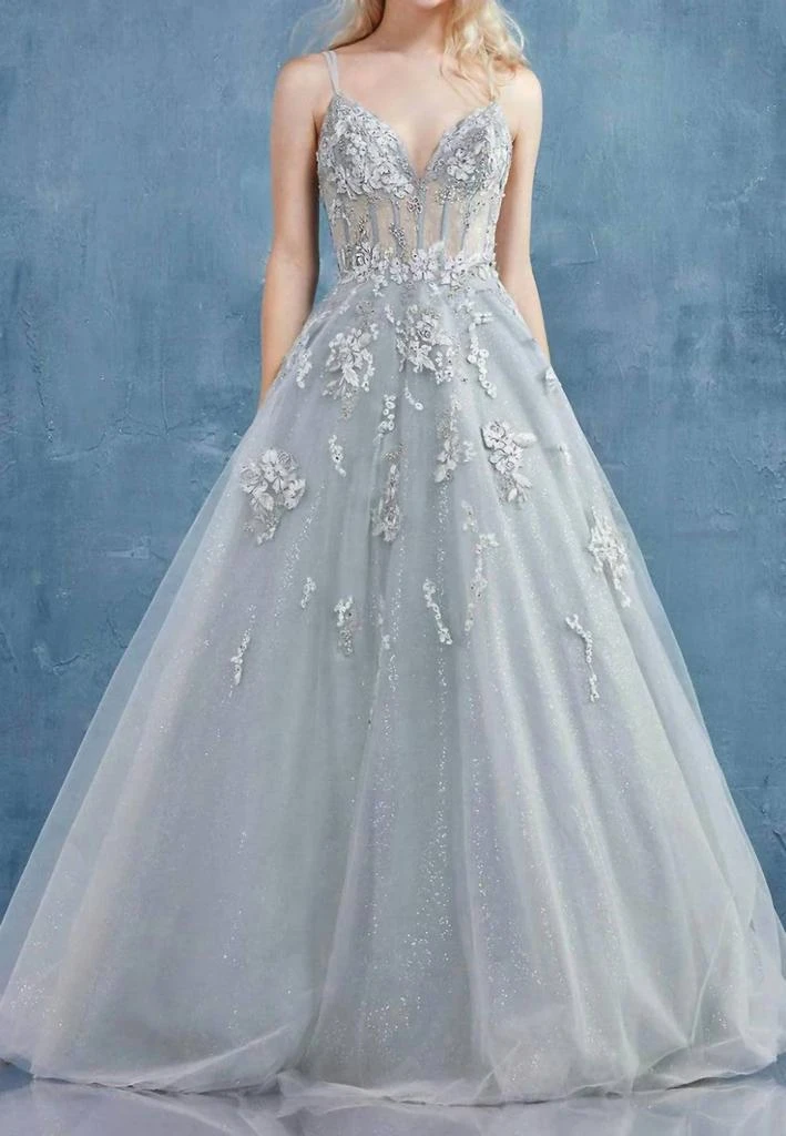 Andrea & Leo Couture Andrea & Leo Couture - Floral Embroidery Ball Gown