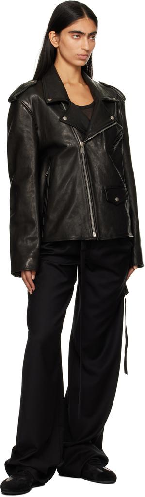 ANN DEMEULEMEESTER Black Anu Perfecto Leather Jacket - Jackets