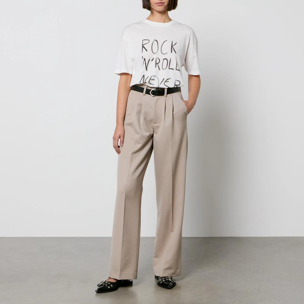 ANINE BING Carrie Wool-Twill Wide-Leg Trousers 3