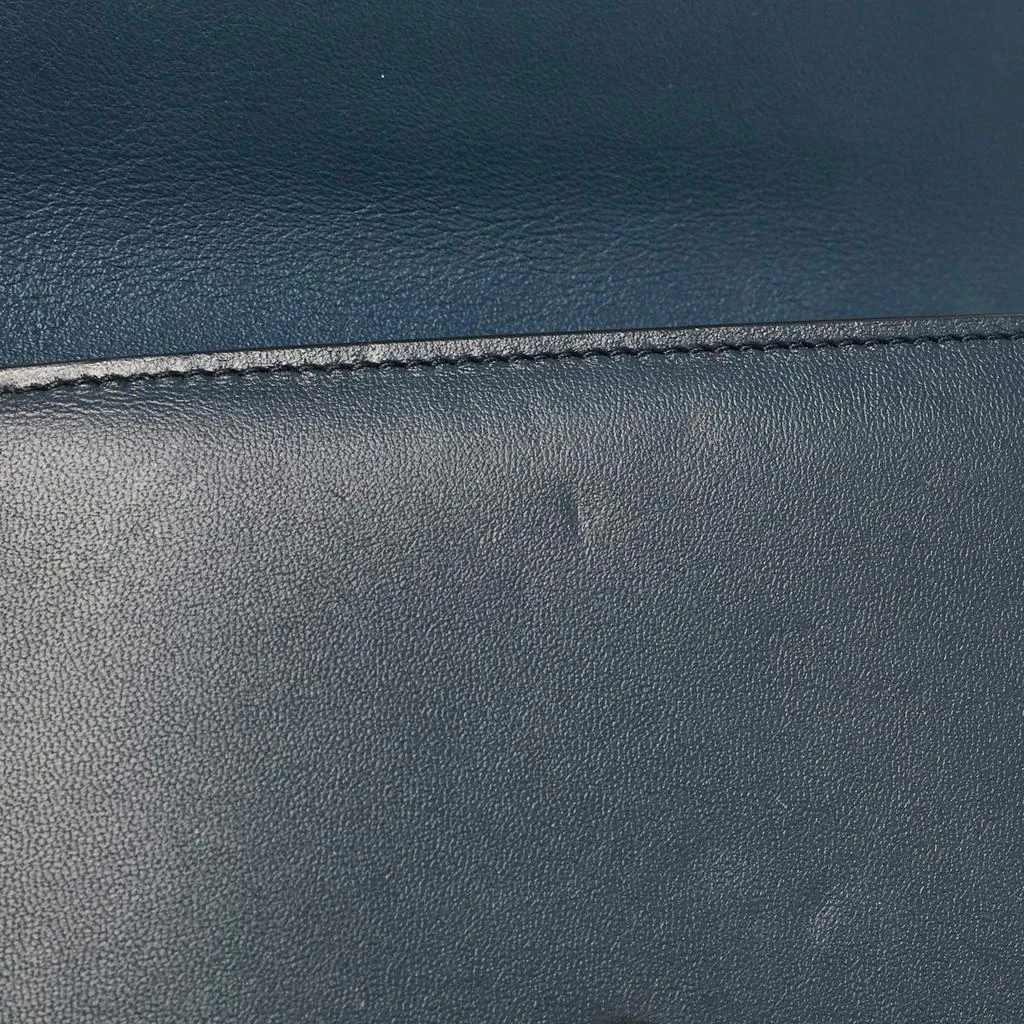 Celine Celine Navy Blue/Burgundy Leather Frame Trifold Wallet 13