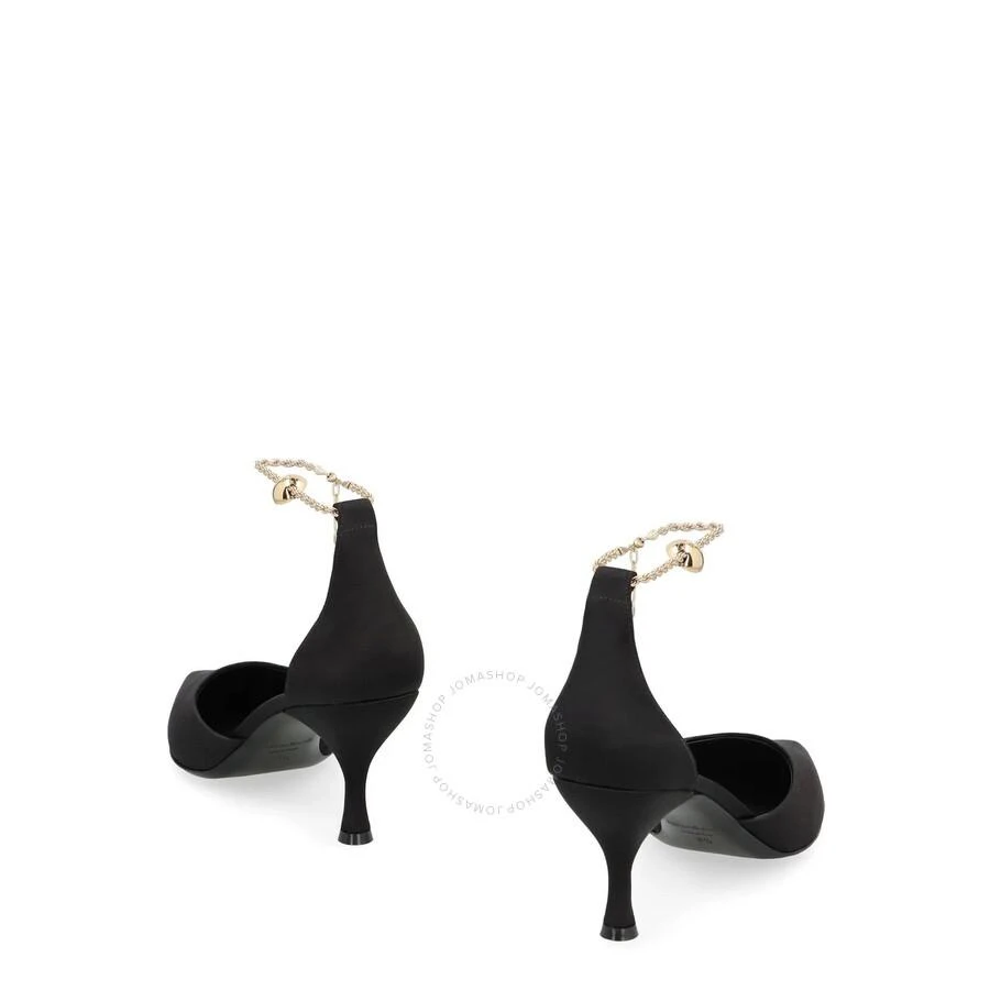 Salvatore Ferragamo Black Dana 70 Ankle Chain Pumps 3