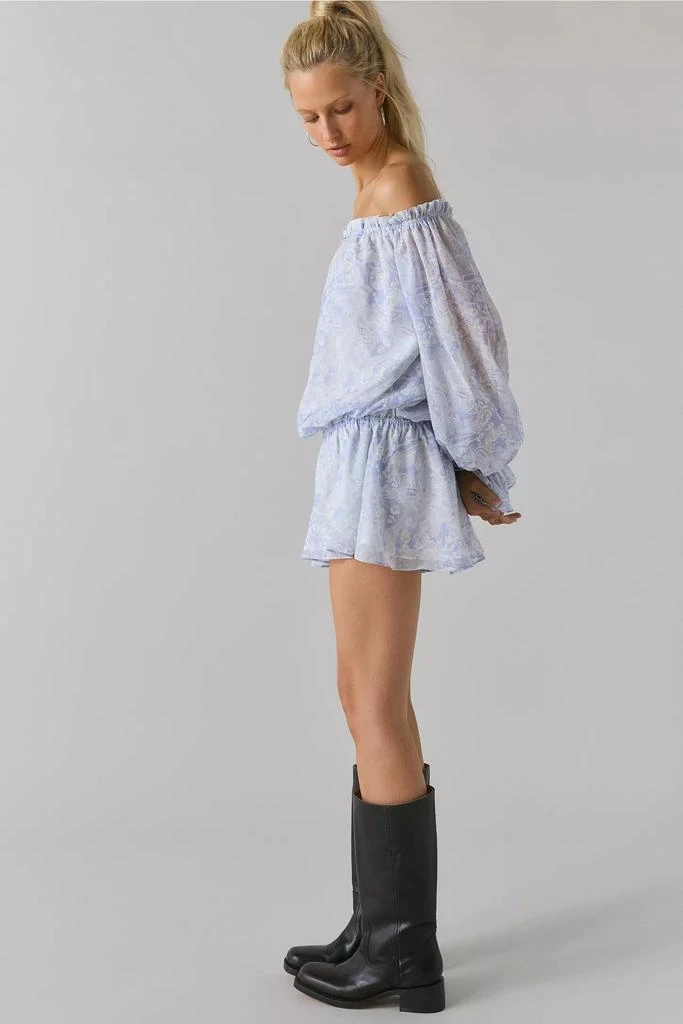 Kimchi Blue Kimchi Blue Penelope Blouson Chiffon Off-The-Shoulder Romper 4