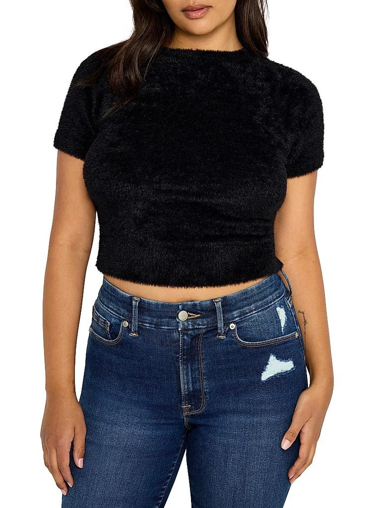 Good American Fuzzy Knit Baby Tee 5