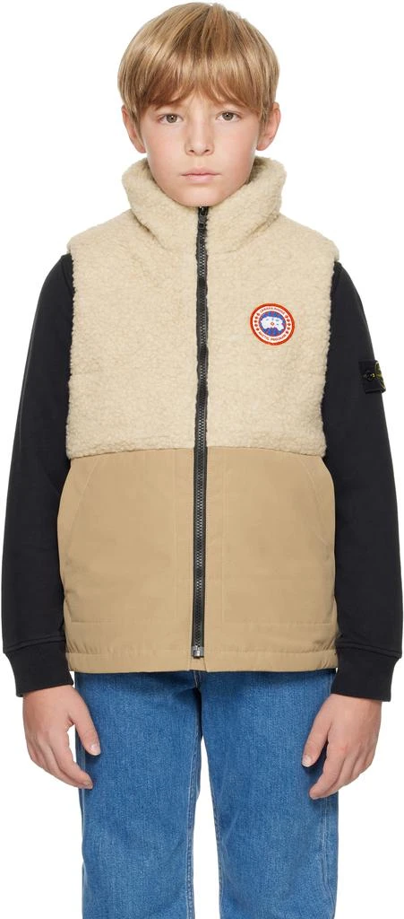 Canada Goose Kids Beige Elora Down Vest 1