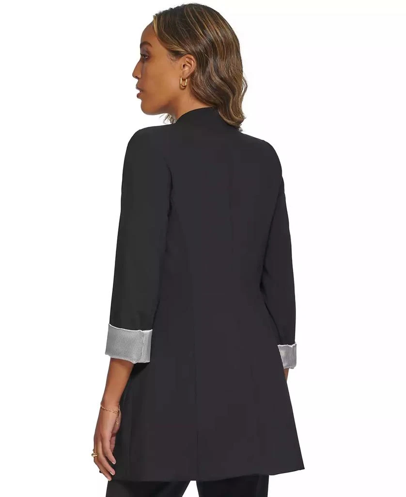 Calvin Klein Women's Roll Sleeve Open Front Blazer, Regular and Petite 2