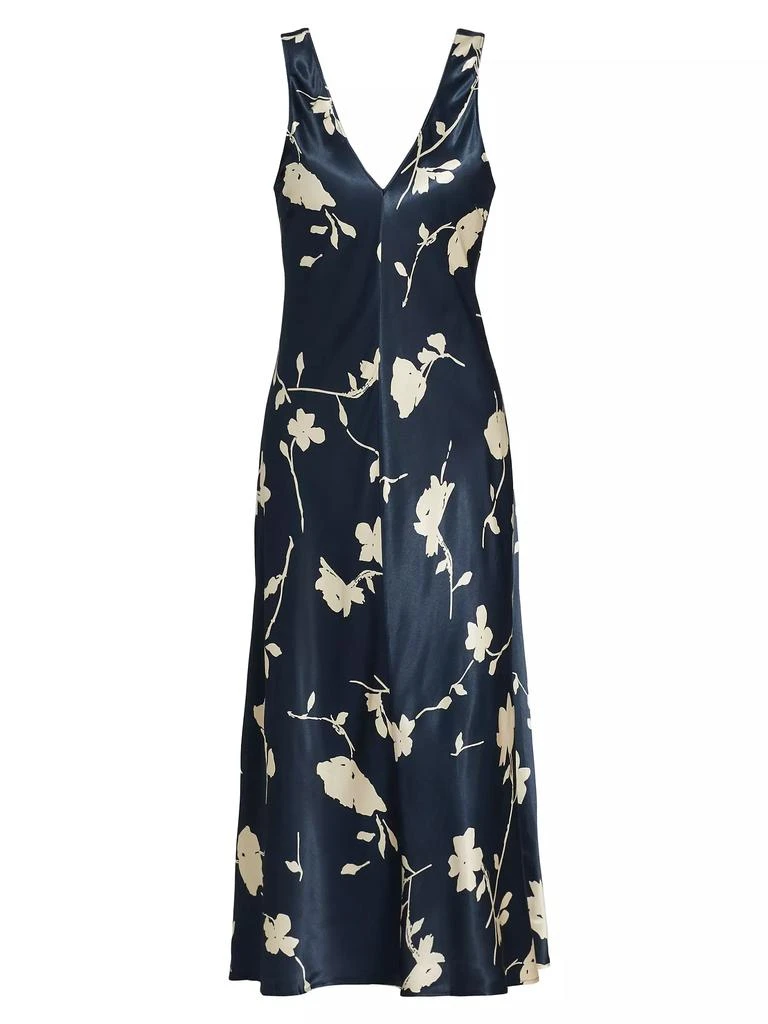 Rails Camellia Floral Satin Midi-Dress 1