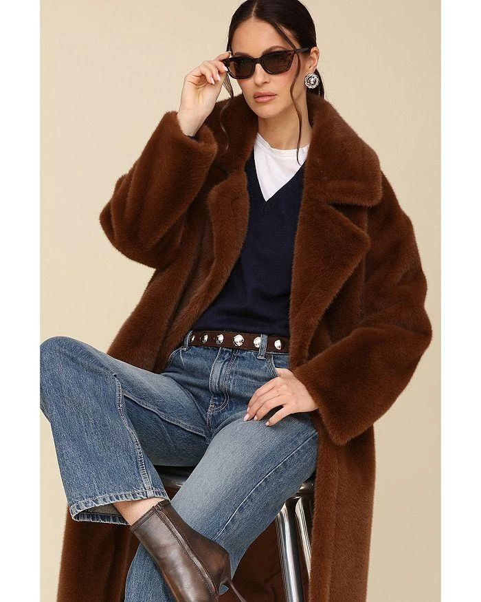 Avec Les Filles Oversized Luxe Faux Fur Walker Coat 3