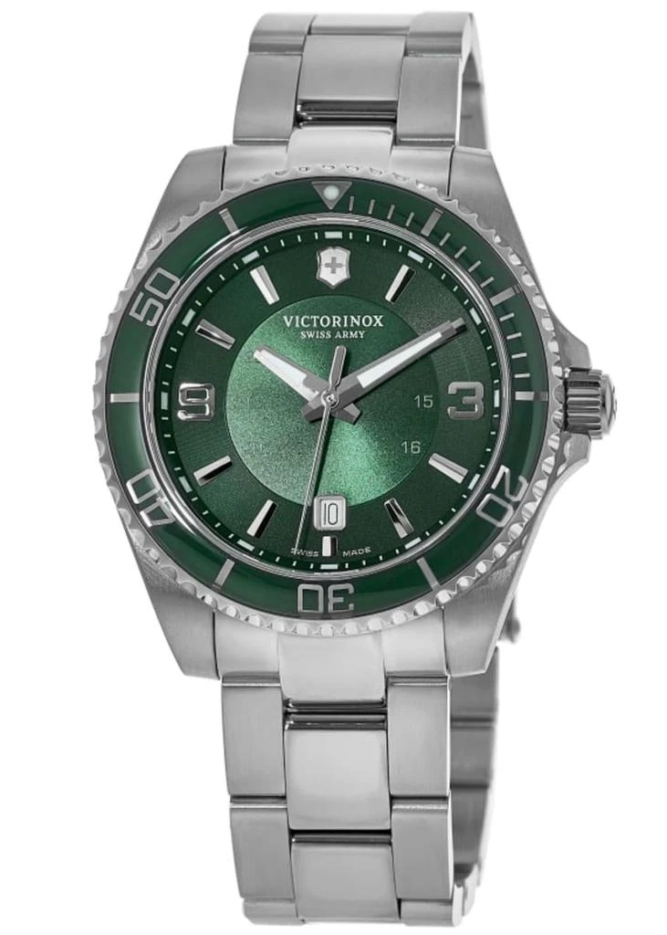 Swiss Army Maverick Large Quartz Green Dial Steel Men's Watch 241934 1