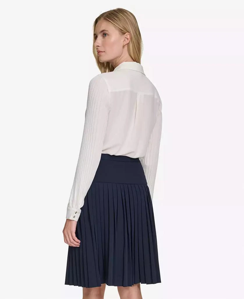 Tommy Hilfiger Women's Pleat-Sleeve Button-Front Shirt 2