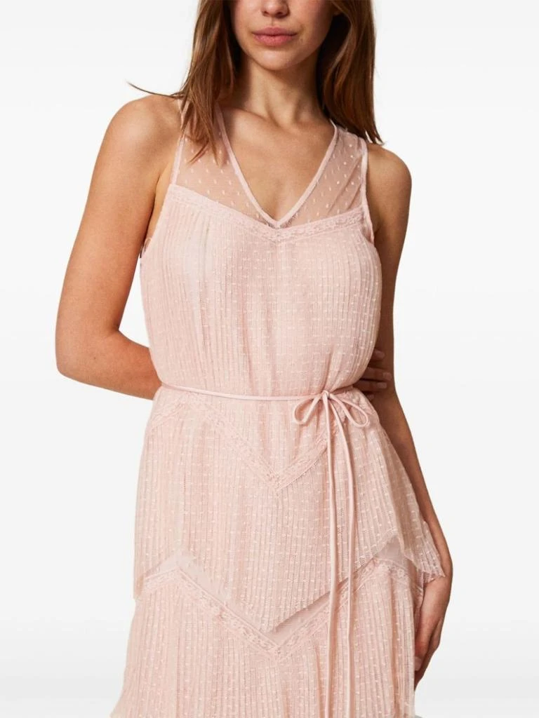 twinset pleated dress Twinset Pleated Crpe Long Dress