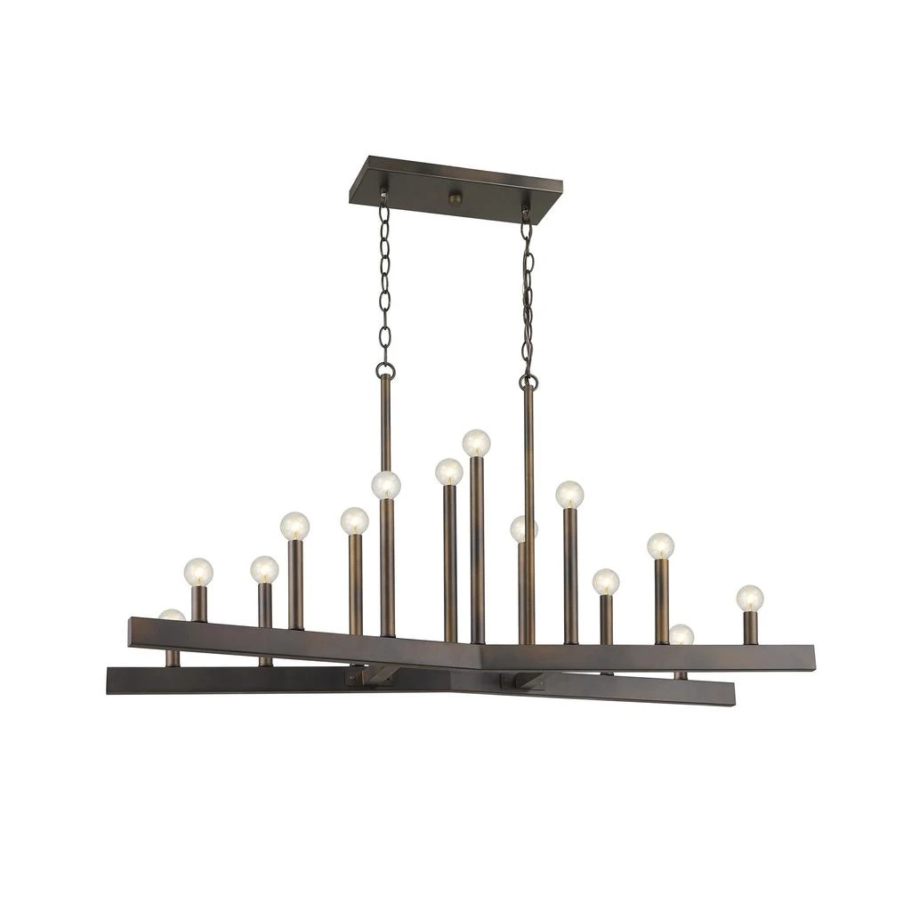 Hivvago Fallon 14-Light Oil-Rubbed Bronze Island Pendant 2