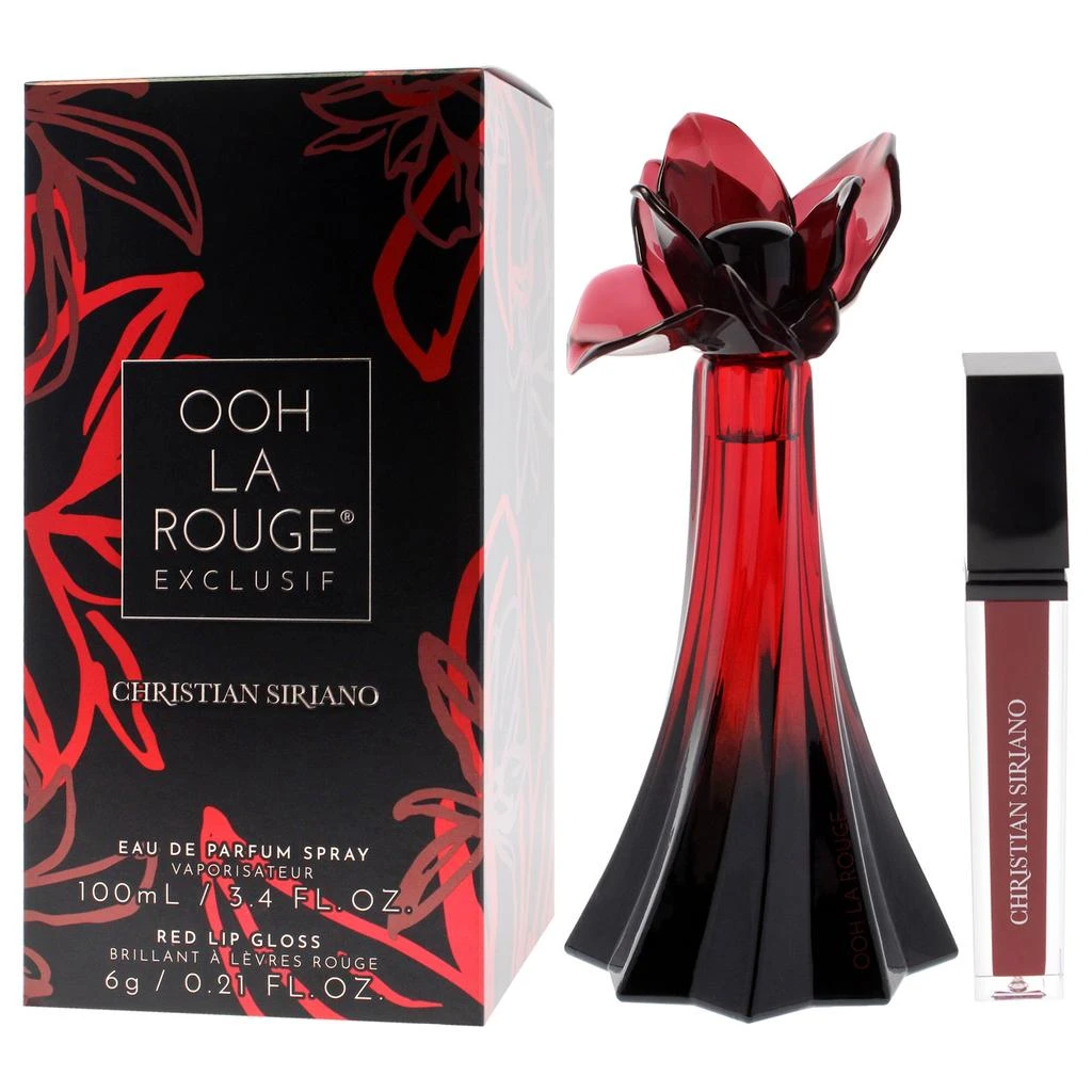 Christian Siriano Ooh La Rouge Exclusif For Women 2 Pc Gift Set 3.4 oz EDP Spray, 0.21 oz Lip Gloss - Red 4