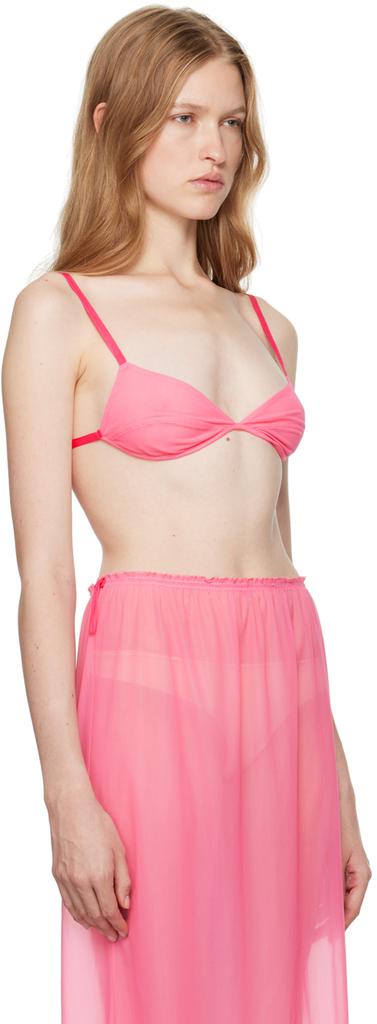 Carven Pink Sheer Bra