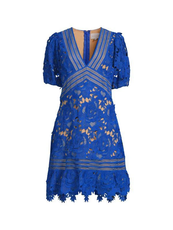 Adelyn Rae Puff Sleeve Lace Mini Dress 3