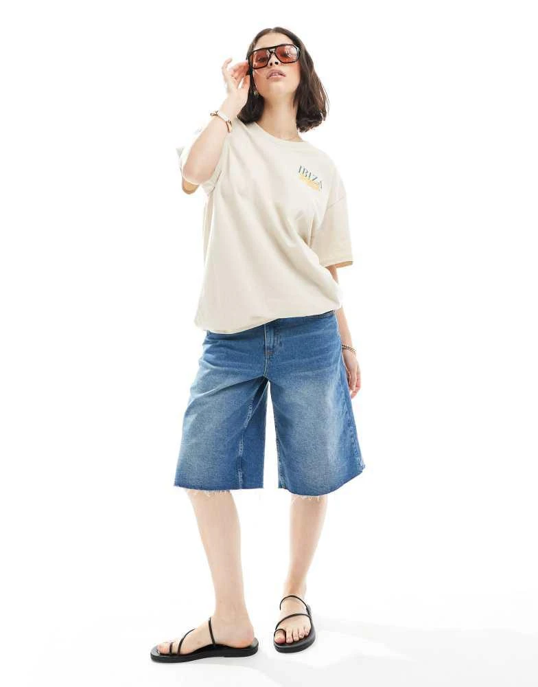 Miss Selfridge Miss Selfridge summer ibiza graphic tee in sand 2